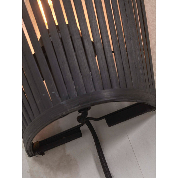 GOOD&MOJO Wandlamp Merapi - Bamboe Zwart - 30x15x30cm