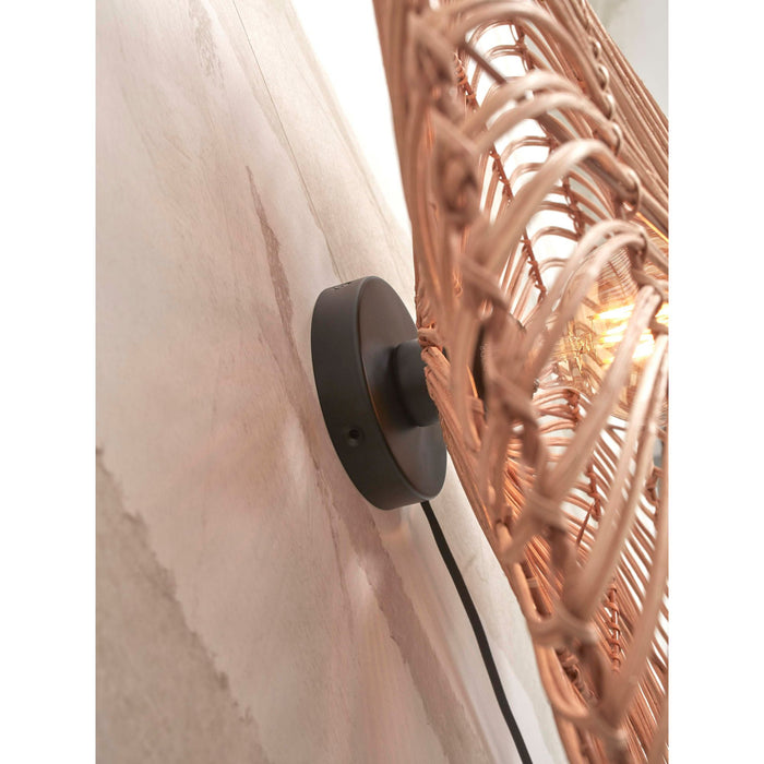 GOOD&MOJO Wandlamp Zanzibar - Rotan - Ø40cm