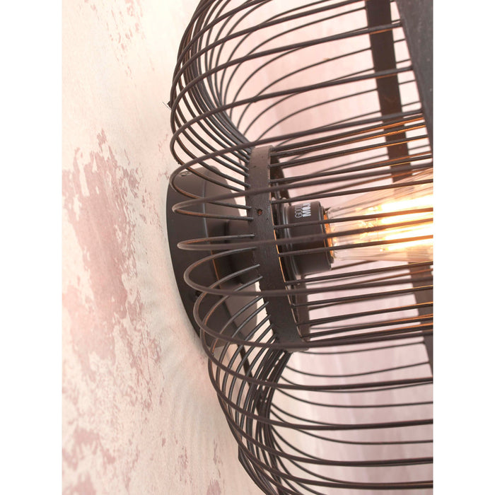 GOOD&MOJO Wandlamp Hokkaido - Bamboe Zwart - Ø38cm