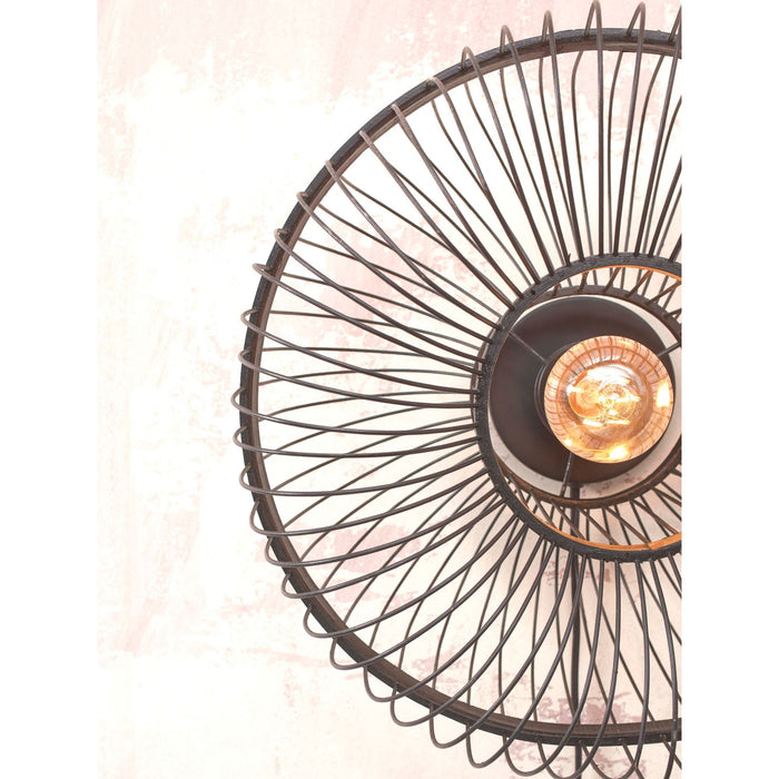 GOOD&MOJO Wandlamp Hokkaido - Bamboe Zwart - Ø38cm