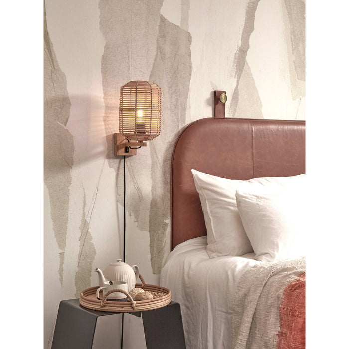 GOOD&MOJO Wandlamp Tanami - Rotan - Ø18cm
