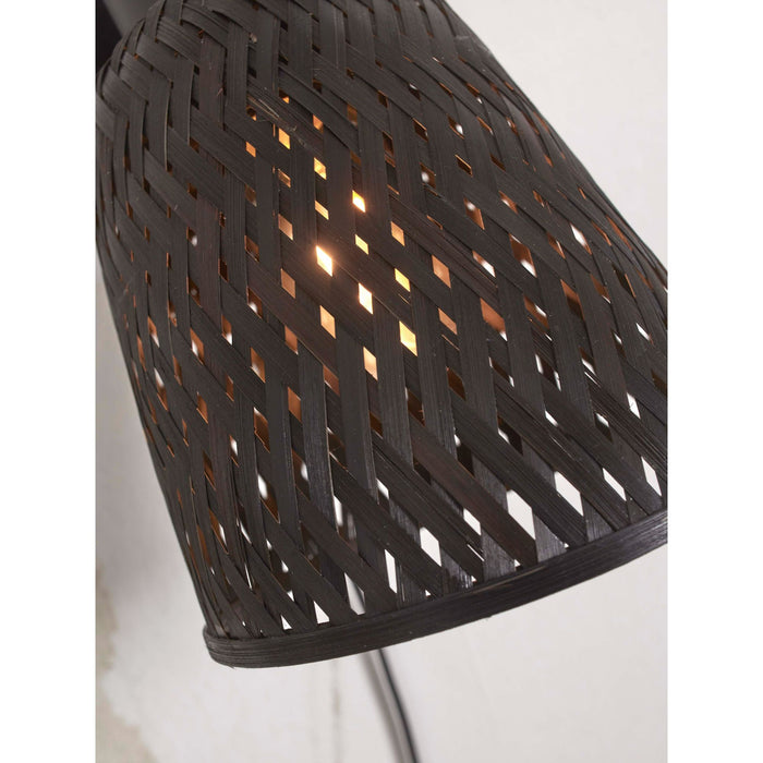 GOOD&MOJO Wandlamp Java - Bamboe Zwart - Ø15cm
