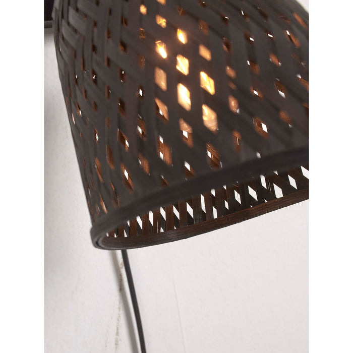 GOOD&MOJO Wandlamp Java - Bamboe Zwart - Ø15cm
