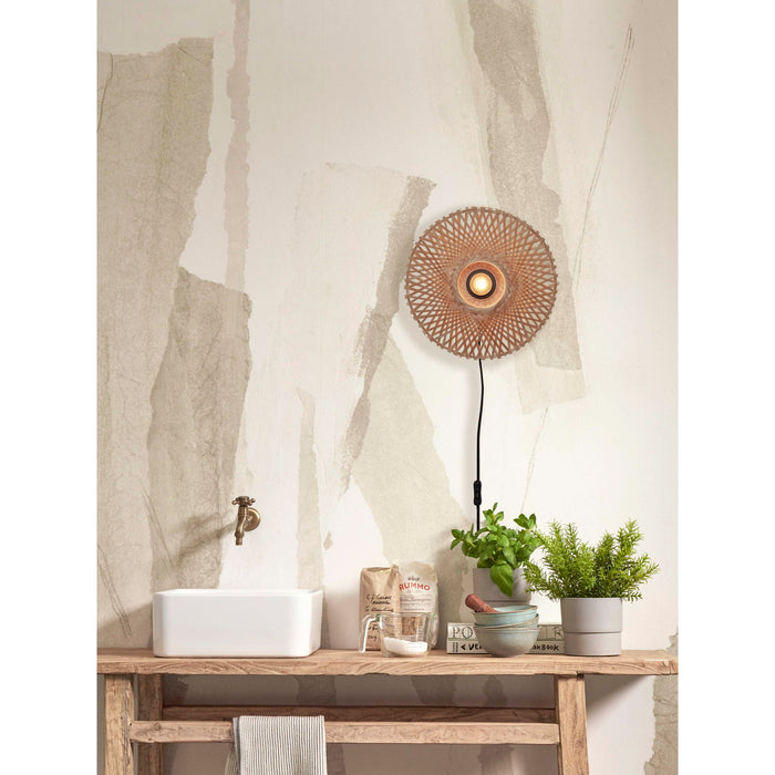 GOOD&MOJO Kalimantan Wandlamp Rond - Ø30cm - Bamboe