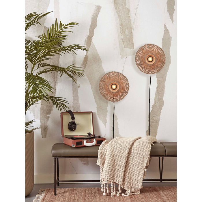GOOD&MOJO Kalimantan Wandlamp Rond - Ø30cm - Bamboe