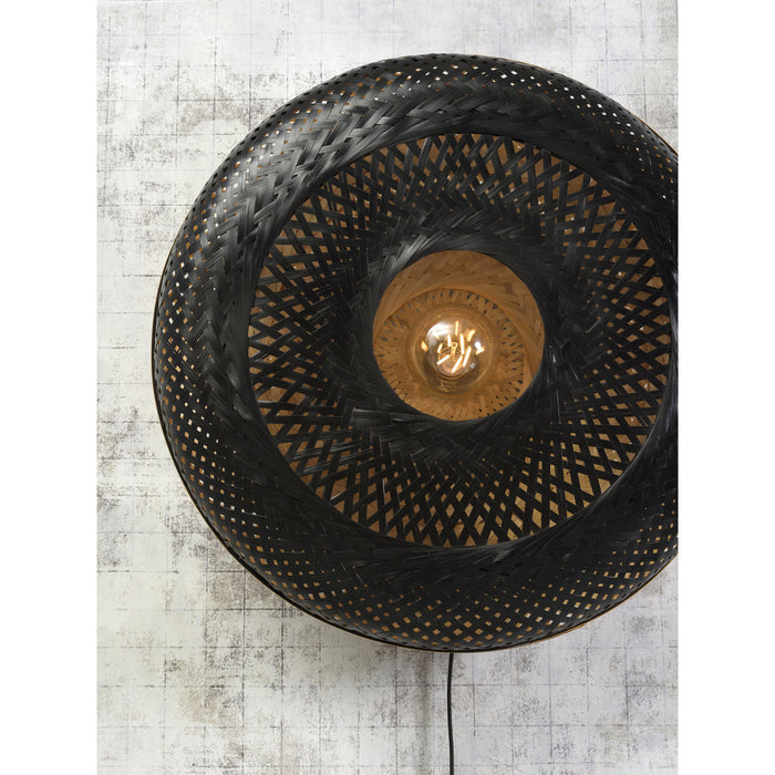 GOOD&MOJO Wandlamp Palawan - Bamboe Zwart - Ø60cm