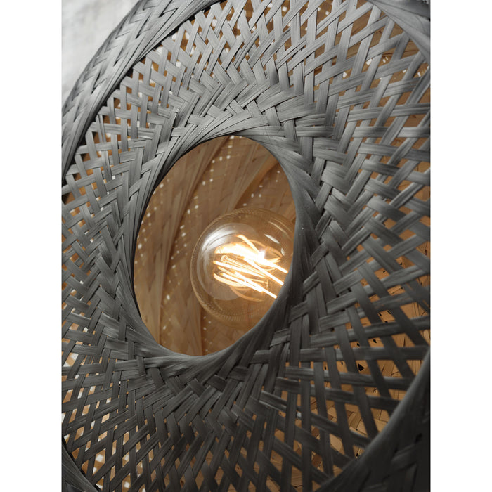 GOOD&MOJO Wandlamp Palawan - Bamboe Zwart - Ø60cm