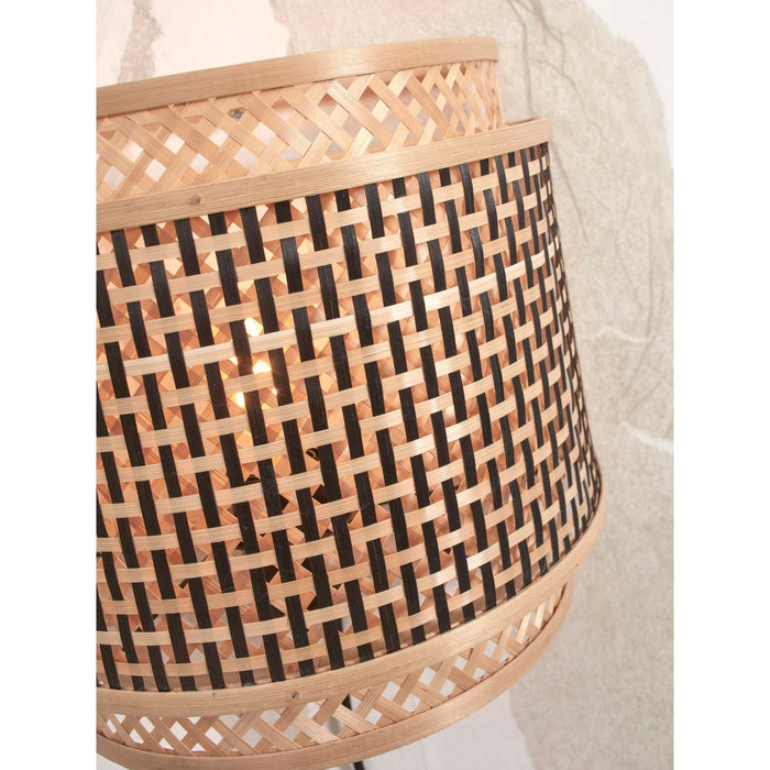 GOOD&MOJO Wandlamp Bhutan - Bamboe|Zwart - 32x16x27cm