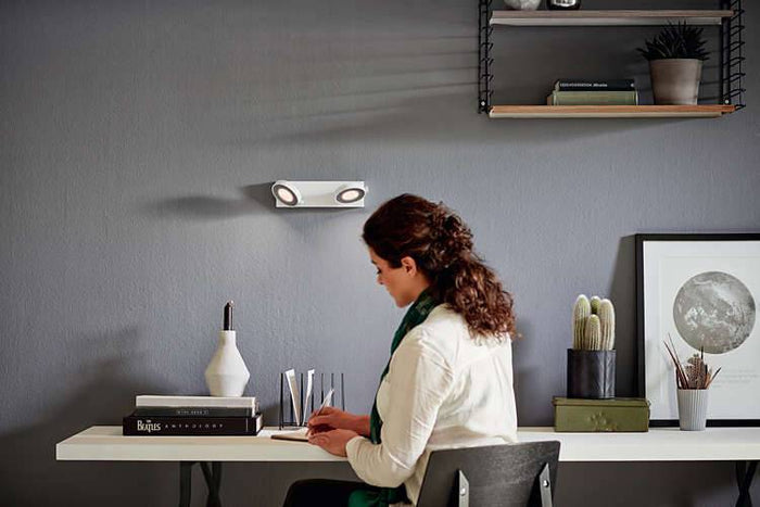 Philips CLOCKWORK Opbouwspot LED 2x4,5W|500lm Wit