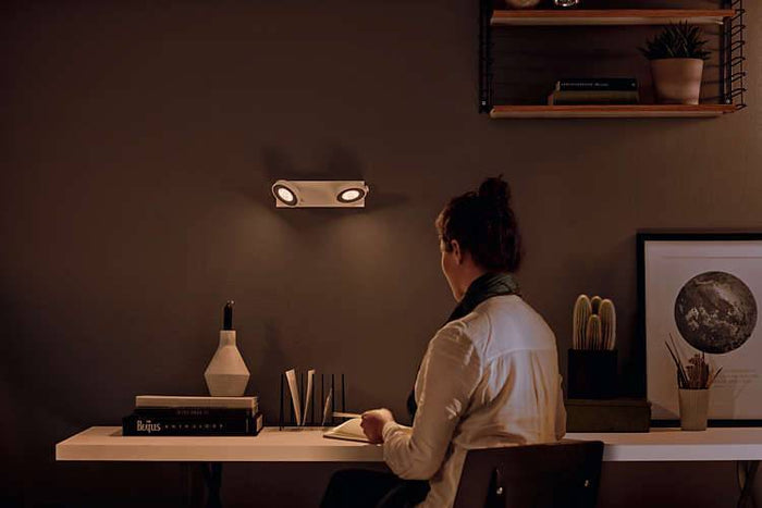 Philips CLOCKWORK Opbouwspot LED 2x4,5W|500lm Wit