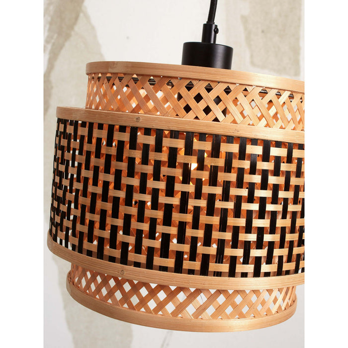 GOOD&MOJO Vloerlamp Bhutan - Bamboe Zwart|Naturel - 55x31x150cm