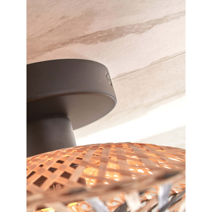 GOOD&MOJO Kalimantan Plafondlamp - Ø30cm - Naturel / Zwart