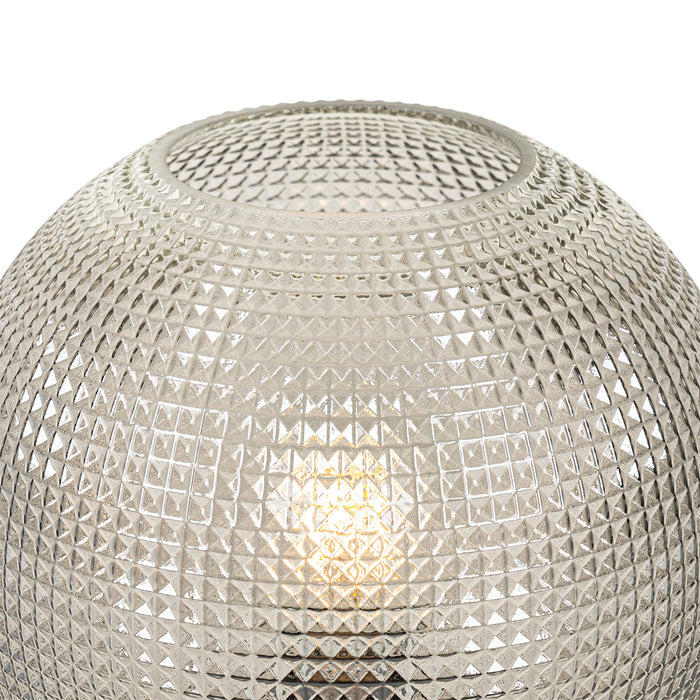 QAZQA Design tafellamp zwart met smoke glas - Chico