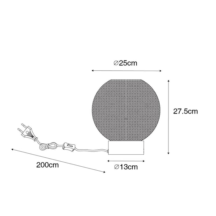 QAZQA Design tafellamp zwart met smoke glas - Chico