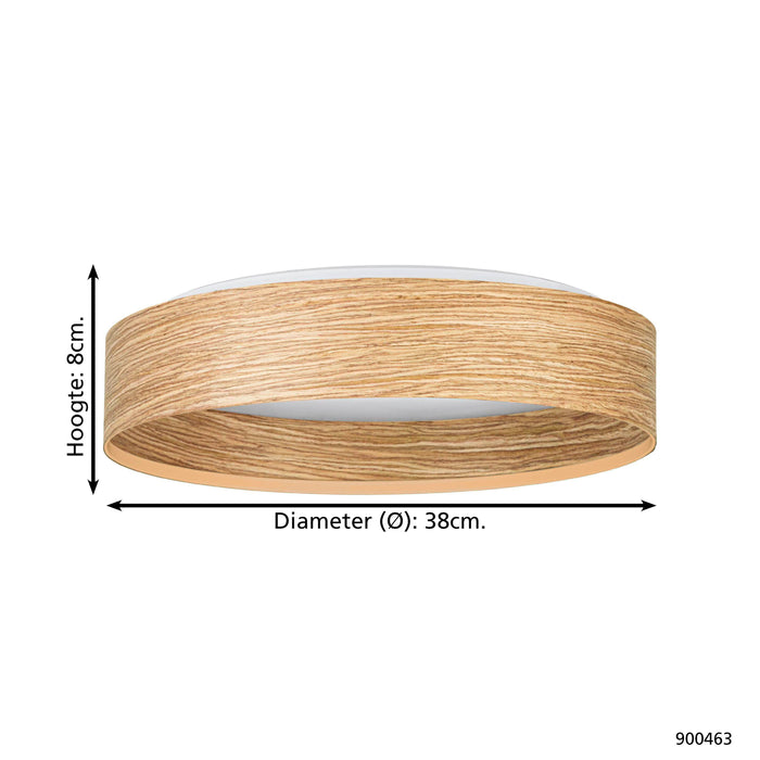 EGLO Luppineria Plafondlamp - LED - Ø 38 cm - Bruin