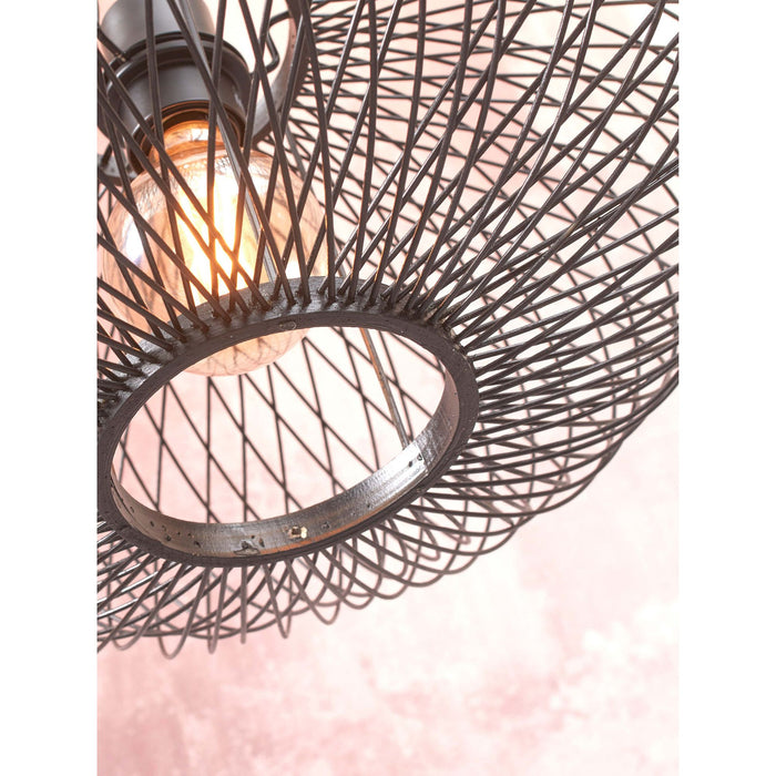 GOOD&MOJO Plafonniere Cango - Bamboe Zwart - Ø40cm