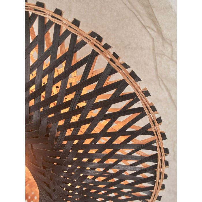 GOOD&MOJO Kalimantan Plafondlamp - Ø44cm - Zwart / Bamboe