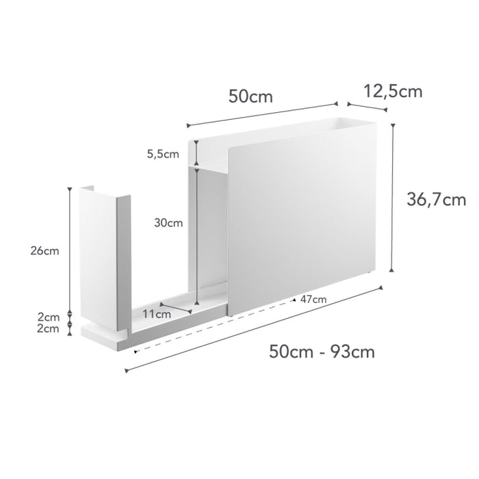 Yamazaki Kruidenrek Uitschuifbaar - Tower - Wit