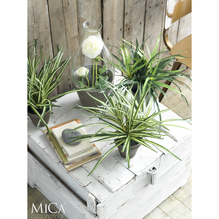 Mica Decorations Dracaena Kunstplant - H34 x Ø40 cm - Wit