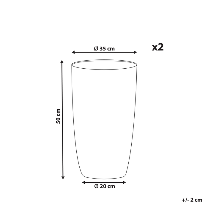 Beliani - CAMIA - Plantenbak - Grijs - Stenenmix