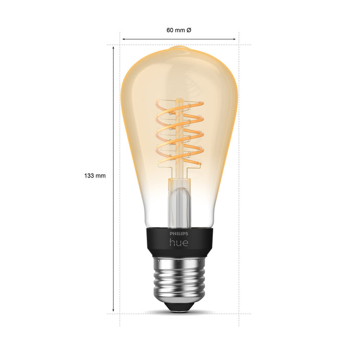 Philips Hue filament edisonlamp ST64 - warmwit licht - 1-pack - E27
