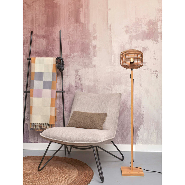 GOOD&MOJO Vloerlamp Tanami - Bamboe|Rotan - Ø25cm