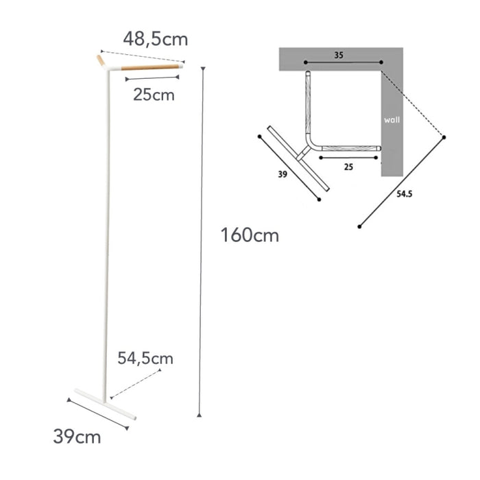 Yamazaki Leunende Hoekkapstok - Tower - Wit