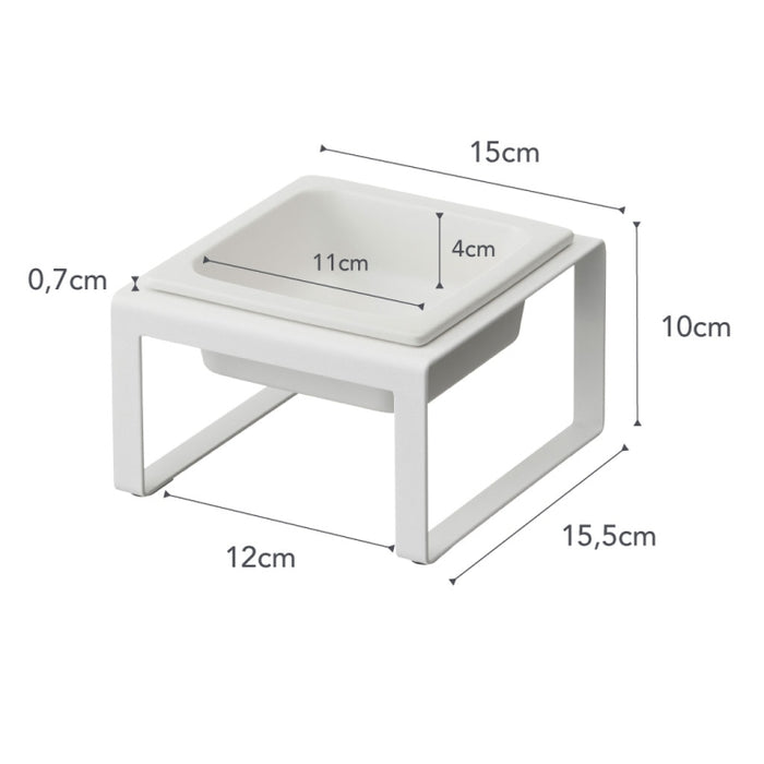 Yamazaki Voerbak Kat | Hond - Enkel - Tower - Zwart