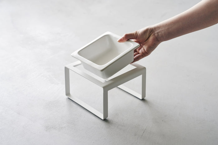 Yamazaki Voerbak Kat | Hond - Enkel - Tower - Zwart