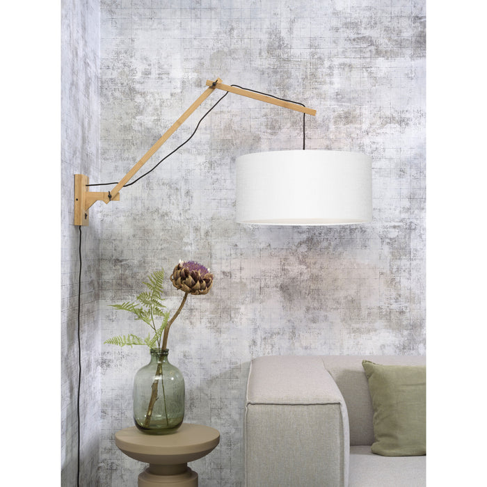 GOOD&MOJO Wandlamp Andes - Bamboe|Wit - 95x47x55cm