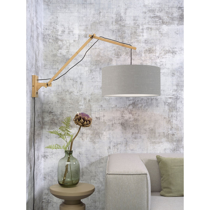 GOOD&MOJO Wandlamp Andes - Bamboe|Lichtgrijs - 95x47x55cm