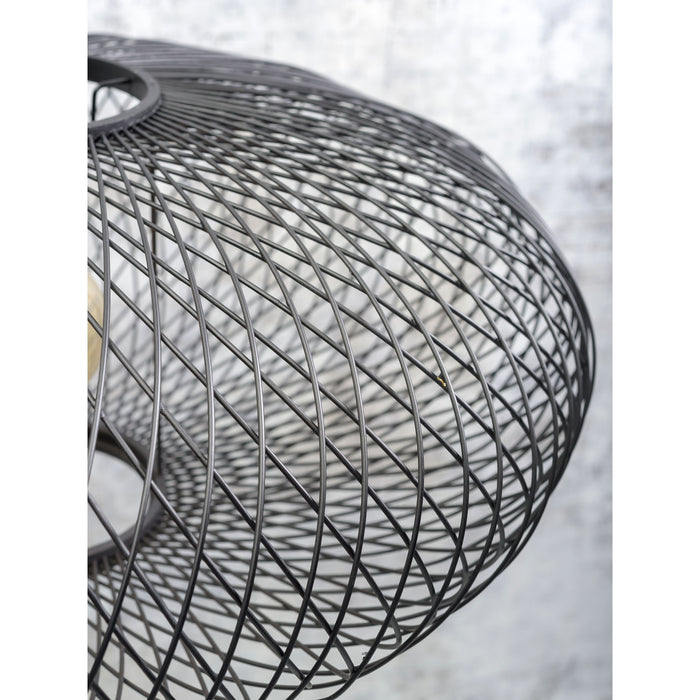 GOOD&MOJO Wandlamp Cango - Bamboe|Zwart - 105x60x60cm