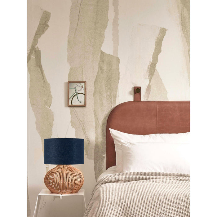 GOOD&MOJO Tafellamp Kalahari - Denim|Rotan - Ø32cm