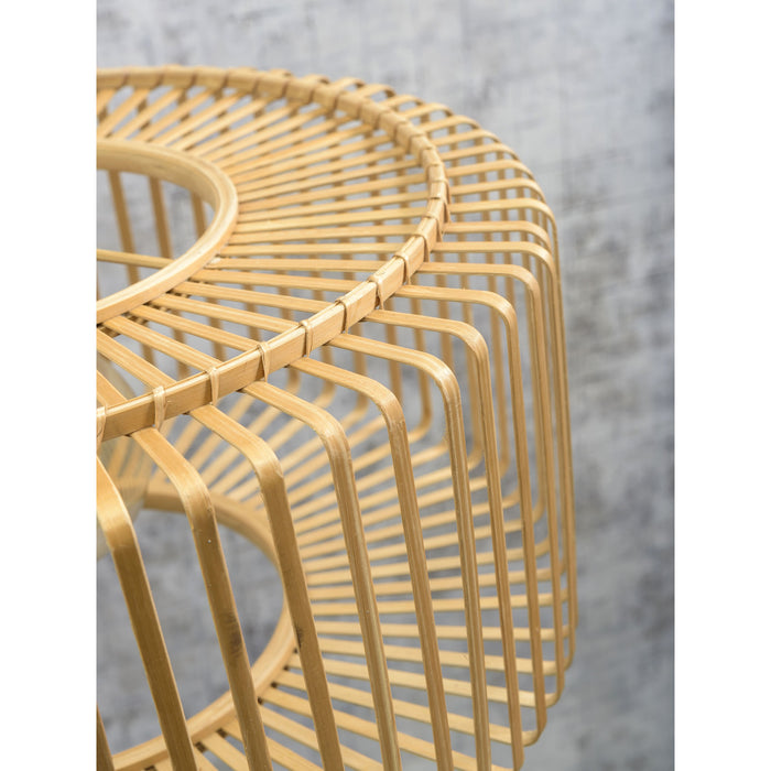 GOOD&MOJO Vloerlamp Bromo - Bamboe Zwart|Naturel - 68x40x176cm