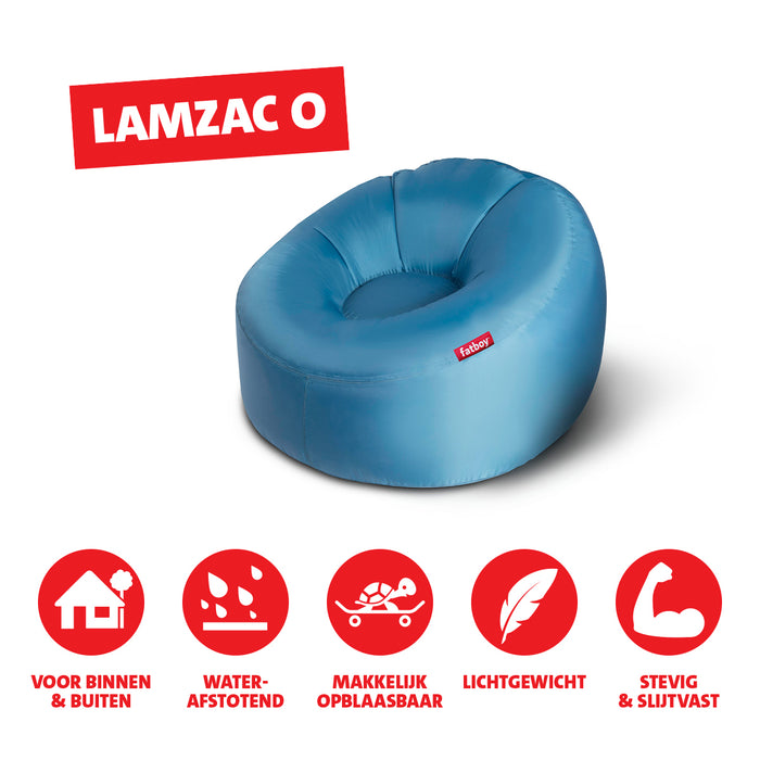 Fatboy Air lounger - Luchtzak - Oplaasbare Zitzak Lamzac O - Blauw