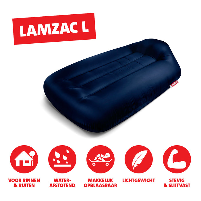 Fatboy Air lounger - Luchtzak - Oplaasbare Zitzak Lamzac L - Blauw