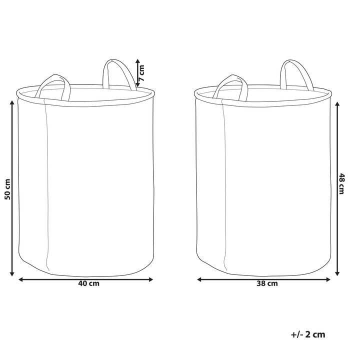 Beliani - SAMTI - Manden set van 2 - Beige - Polyester