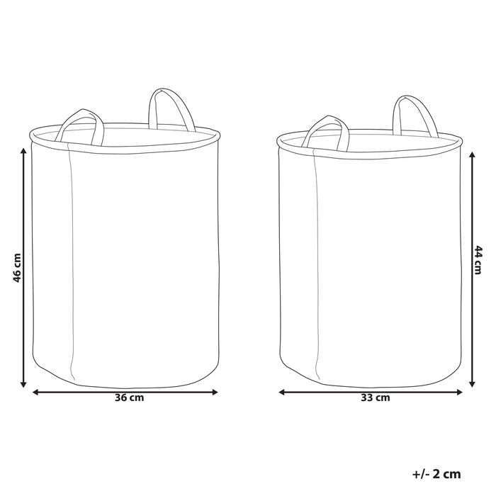 Beliani - ARCHA - Manden set van 2 - Wit - Polyester