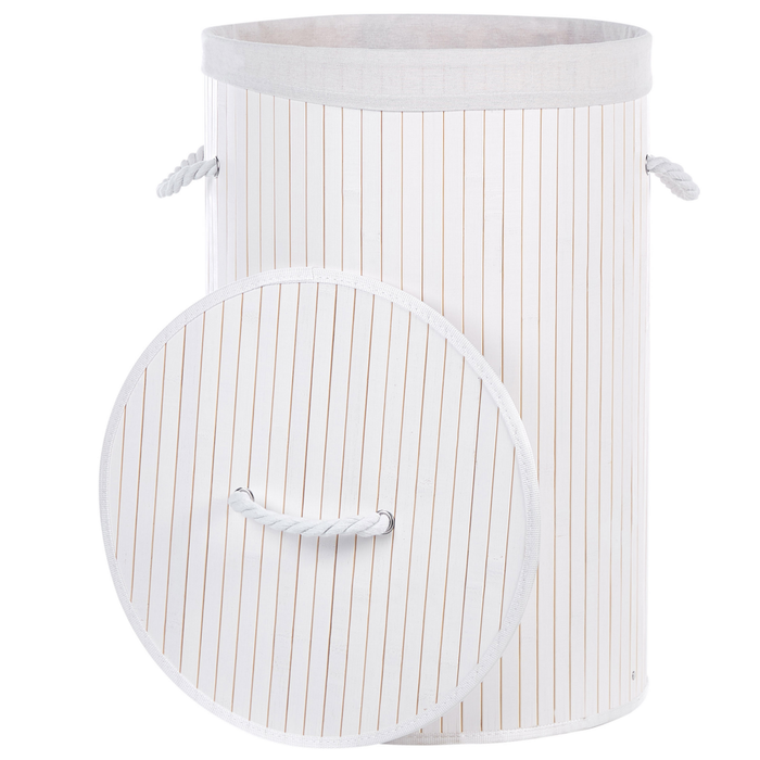 Beliani - SANNAR - Mand - Wit - Bamboehout