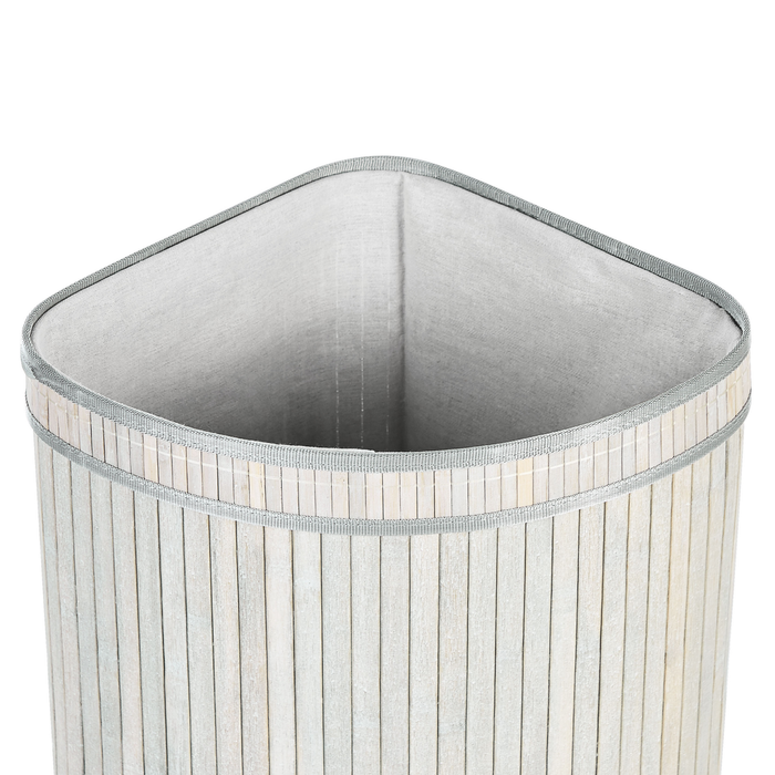 Beliani - BADULLA - Mand - Lichtgrijs - Bamboehout