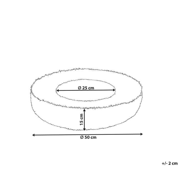 Beliani - KULU - Dierenbed - Gebroken wit - Nepbont