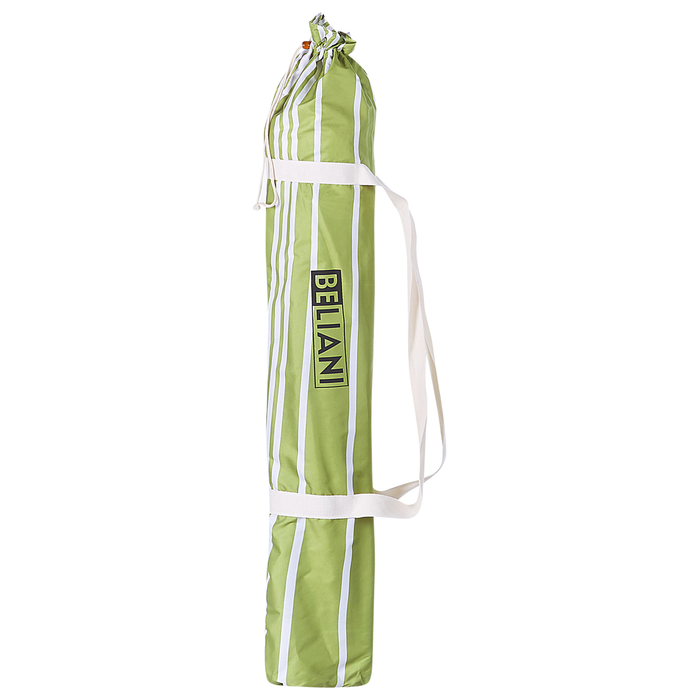 Beliani - MONDELLO - Parasol - Groen|Wit - Polyester