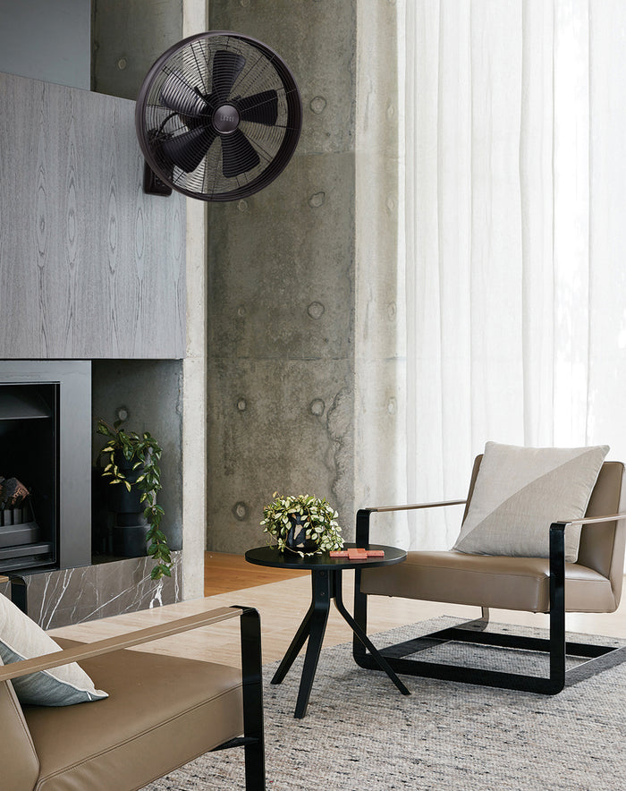 Lucci Air Wandventilator Breeze Zwart Ø 46cm incl. Afstandsbediening