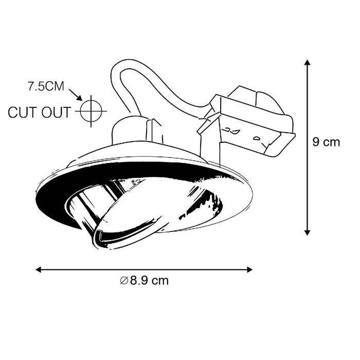 QAZQA Set van 12 inbouwspots zwart kantelbaar - Cisco