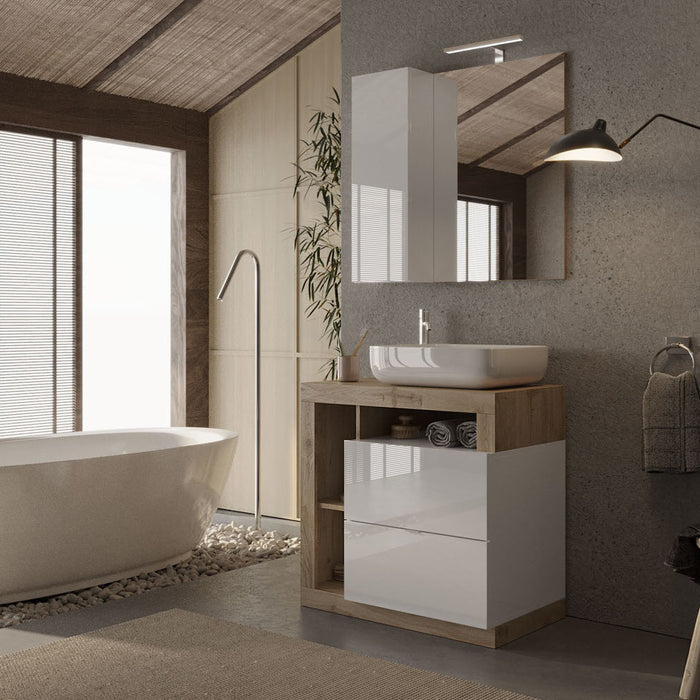 Benvenuto Design Hamburg 79 cm Eiken Staand Badkamerset