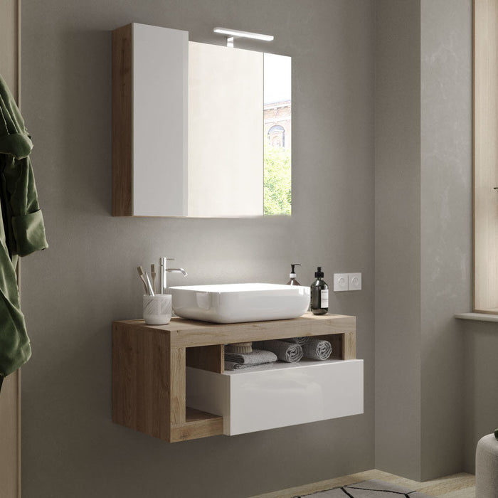 Benvenuto Design Hamburg 92 cm Zwevend Wastafel en Onderkast