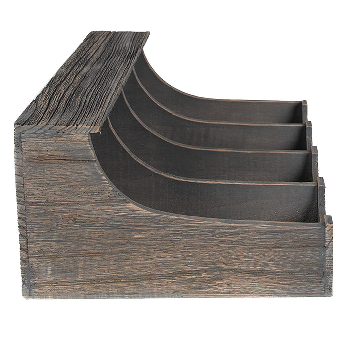 Clayre & Eef Bestekbak 41x29x17 cm Grijs Hout