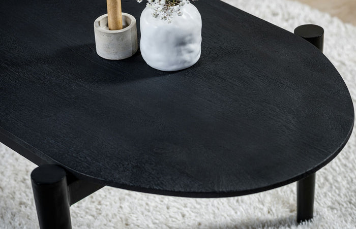 Lions Design Lind Ovale Salontafel Mango Zwart