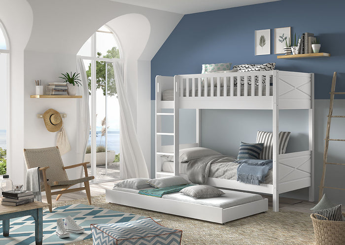 Vipack Scott Stapelbed met Slaaplade Wit