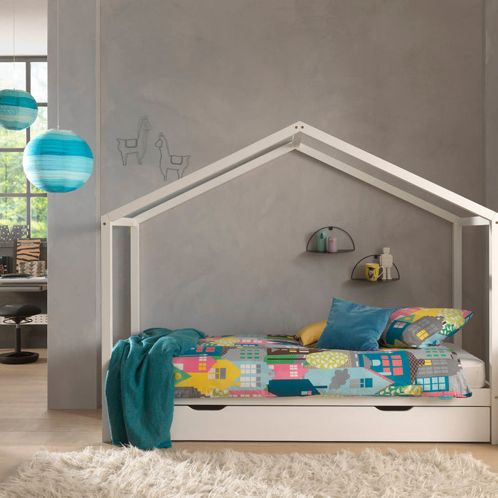 Vipack Dallas Huisbed met Slaaplade 90x200 cm Wit